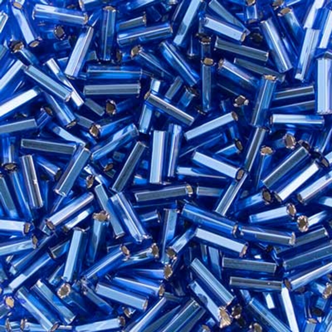 John Bead Size 3 Silver Lined Czech Glass Bugle Beads, 500g